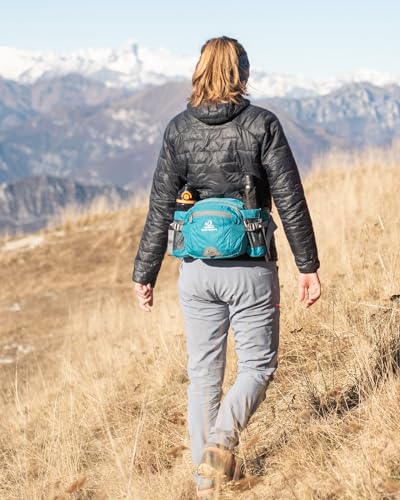 WATERFLY Fanny Pack Waist Bag: Fannie Pack 2 Water Bottle Holders Lumbar Belt Hiking Walking Running Jogging Camping Large Woman Man (Bottle Not Included) - Image 2