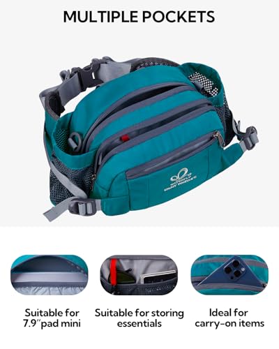 WATERFLY Fanny Pack Waist Bag: Fannie Pack 2 Water Bottle Holders Lumbar Belt Hiking Walking Running Jogging Camping Large Woman Man (Bottle Not Included) - Image 3