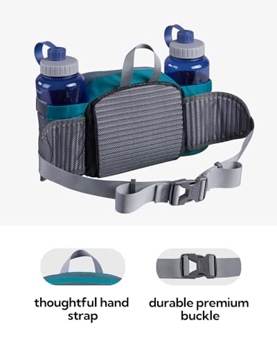 WATERFLY Fanny Pack Waist Bag: Fannie Pack 2 Water Bottle Holders Lumbar Belt Hiking Walking Running Jogging Camping Large Woman Man (Bottle Not Included) - Image 5