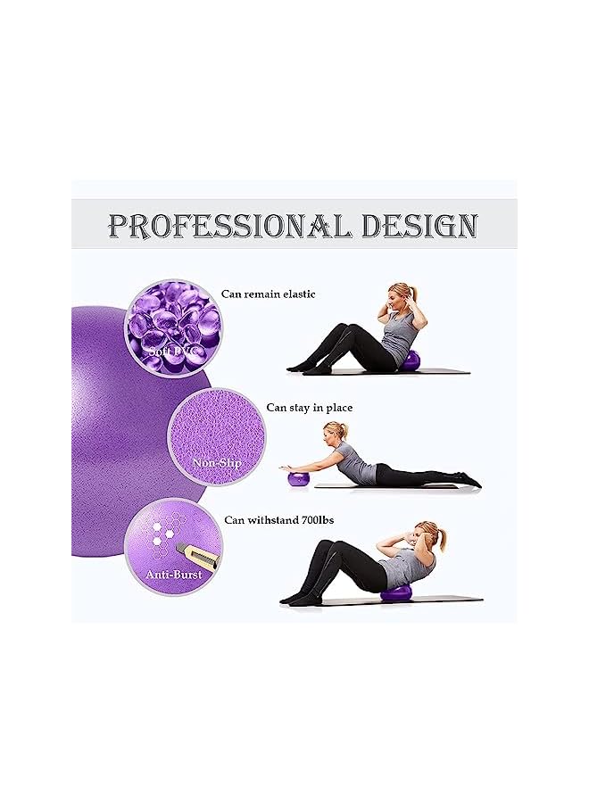 PROMASS 2 Pcs Exercise Ball,25Cm,65Cm Yoga Ball,With Quick Foot Pump,Workout Exercise Ball For Fitness,Yoga,Pilates,Core Training And Physical Therapy,Improves Balance,Premium Non-Slip Design  - Image 3