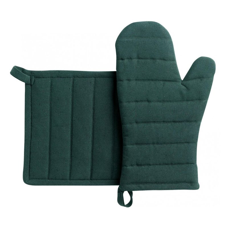 Jona Dark Green Glove & Potholder Set of 2
