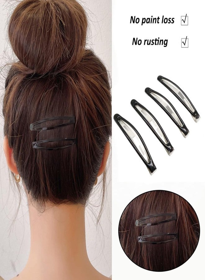 Rinpoche Tik Tak Hairpins Hair Clips Barrettes Metal Oval No-slip Long Hair Styling Pins Clips for Women's and Girl's (Black - Image 5