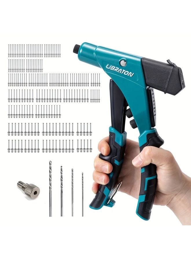 Professional Heavy Duty Rivet Gun Kit Single Hand Operated Manual Tool - Image 2