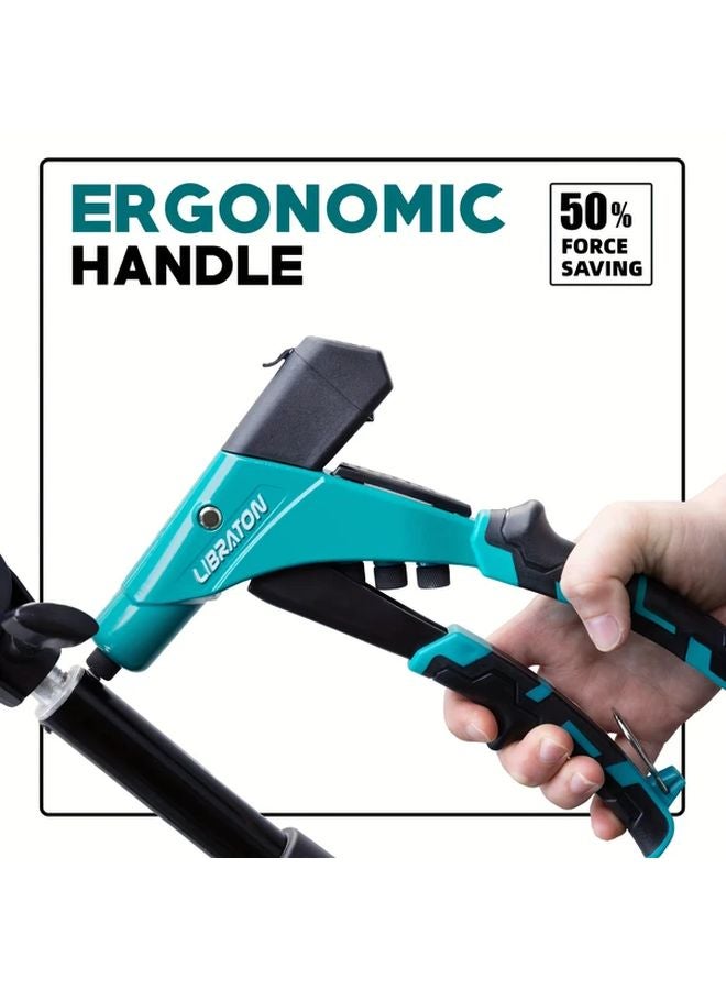 Professional Heavy Duty Rivet Gun Kit Single Hand Operated Manual Tool - Image 5