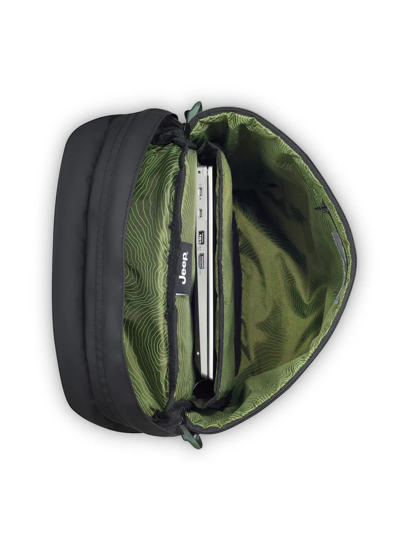 Jeep Jeep Cylindrical 17" Compartment Laptop Backpack 23L Black