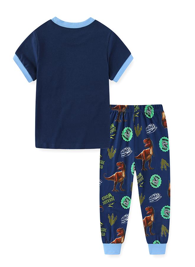 babyqlo Jurassic T-Rex World Explorer Pajama Set - Image 3