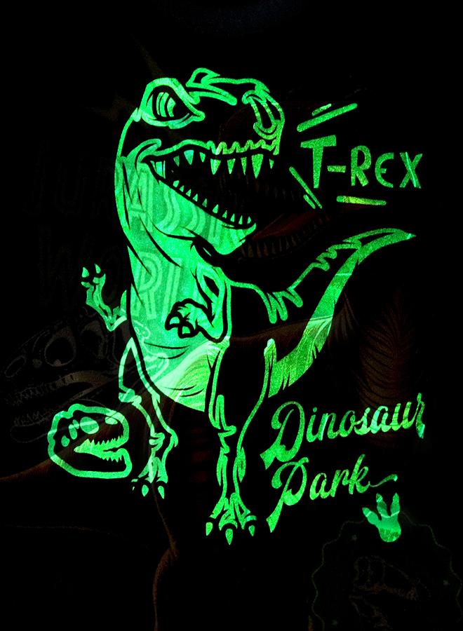 babyqlo Jurassic T-Rex World Explorer Pajama Set - Image 4