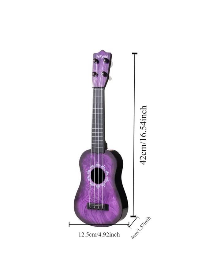 Red Kids Fun Ukulele Toy Guitar 16.5 Inch Educational Music Gift for Children Beginners - Image 3