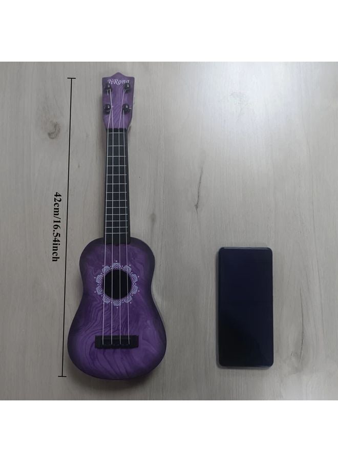 Red Kids Fun Ukulele Toy Guitar 16.5 Inch Educational Music Gift for Children Beginners - Image 4