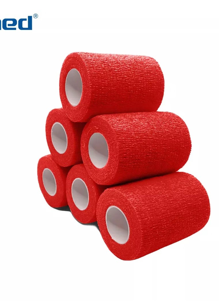 Euro COHESIVE BANDAGE 7.5 CM* 4.5 M   RED  - Image 2