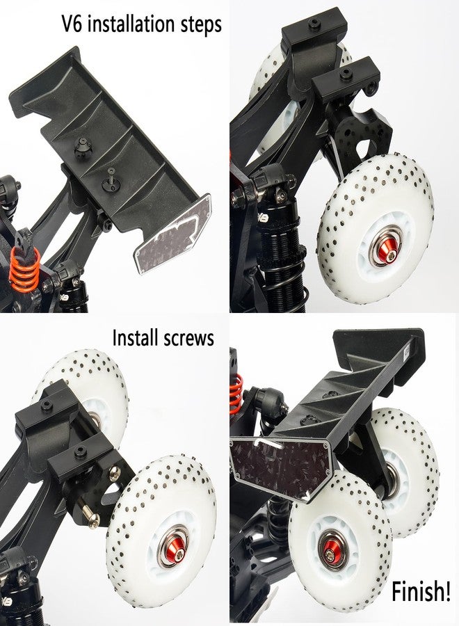 مجموعة قضبان عجلات فلينت لسيارة Arrma 1/8 Arrma 6S Kraton V6/Kraton EXB V6 RC، قطع غيار ترقية، عجلة أمامية قائمة من النايلون، بديلة لـ ARA-1528-1/8 Kraton V6 (عجلة فلينت) - Image 4