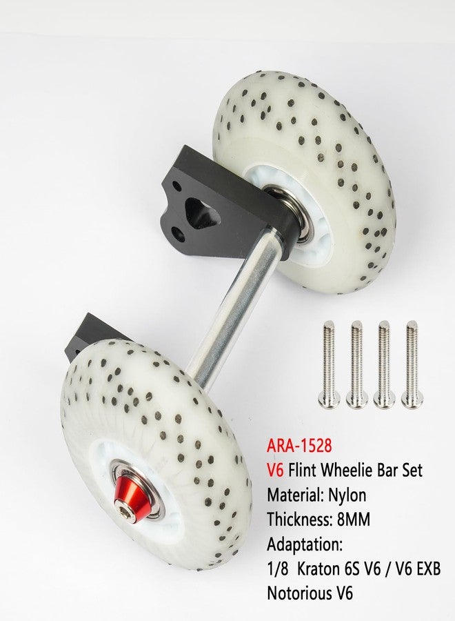 مجموعة قضبان عجلات فلينت لسيارة Arrma 1/8 Arrma 6S Kraton V6/Kraton EXB V6 RC، قطع غيار ترقية، عجلة أمامية قائمة من النايلون، بديلة لـ ARA-1528-1/8 Kraton V6 (عجلة فلينت) - Image 3