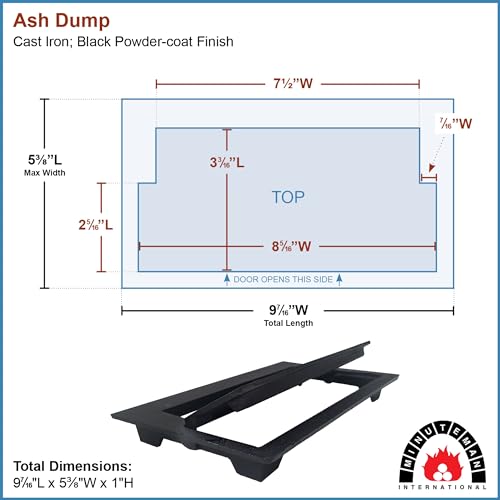 Minuteman International Cast Iron Ash Dump, Black - Image 5