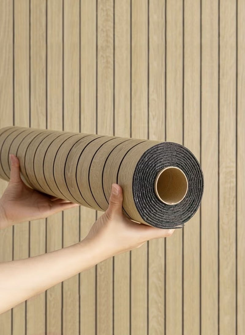 يوڠام ورق جدران ثلاثي الأبعاد – لفة واحدة، لاصق ذاتي، مقاوم للماء، ورق حائط سميك على شكل ملصق لتغطية الجدران – للاستخدام الداخلي في المطبخ أو الغرف أو السقف، مقاوم للرطوبة وعازل للصوت – مقاس 2.8 ملم × 40 سم × 300 سم. - Image 1