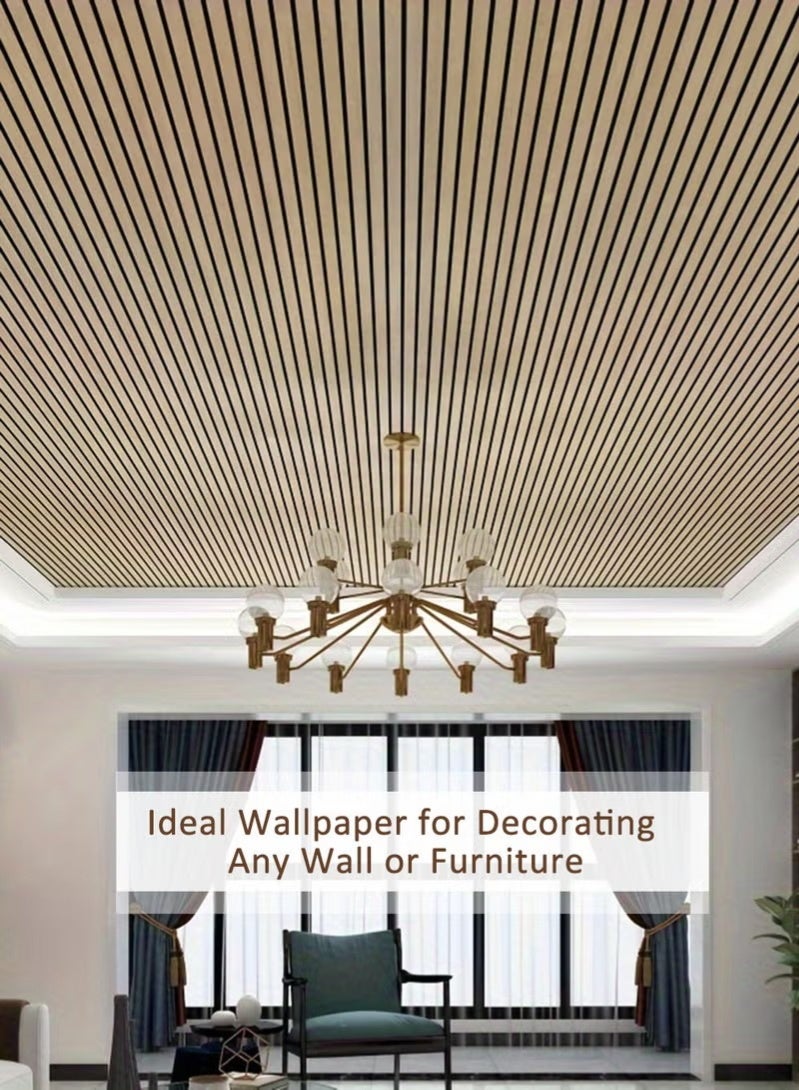 يوڠام ورق جدران ثلاثي الأبعاد – لفة واحدة، لاصق ذاتي، مقاوم للماء، ورق حائط سميك على شكل ملصق لتغطية الجدران – للاستخدام الداخلي في المطبخ أو الغرف أو السقف، مقاوم للرطوبة وعازل للصوت – مقاس 2.8 ملم × 40 سم × 300 سم. - Image 3