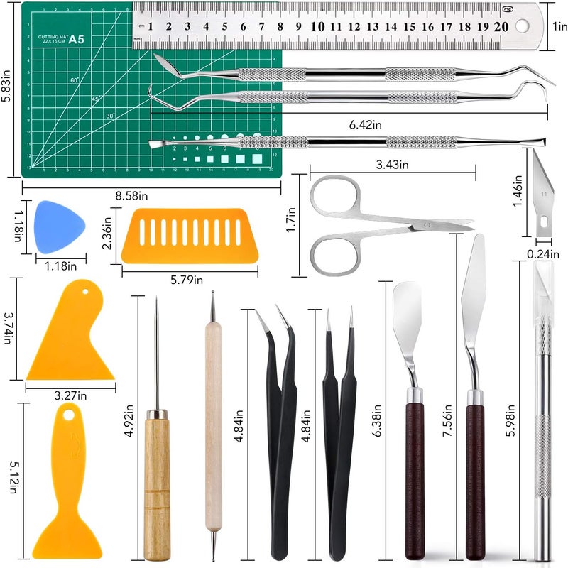 NEOACT 28 PCS Precision Craft Tools Set Vinyl Weeding Tools Kit for Weeding Vinyl, DIY Art Work Cutting, Hobby, Scrapbook - Image 2