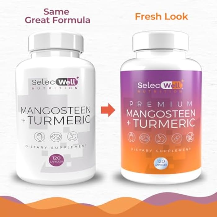 SelecWell Mangosteen + Turmeric Capsules | Joint & Digestion Support | Formulated for Wellness, Includes Natural Ingredients | 120 Vegetarian Capsules, 1500mg per Serving - Image 4