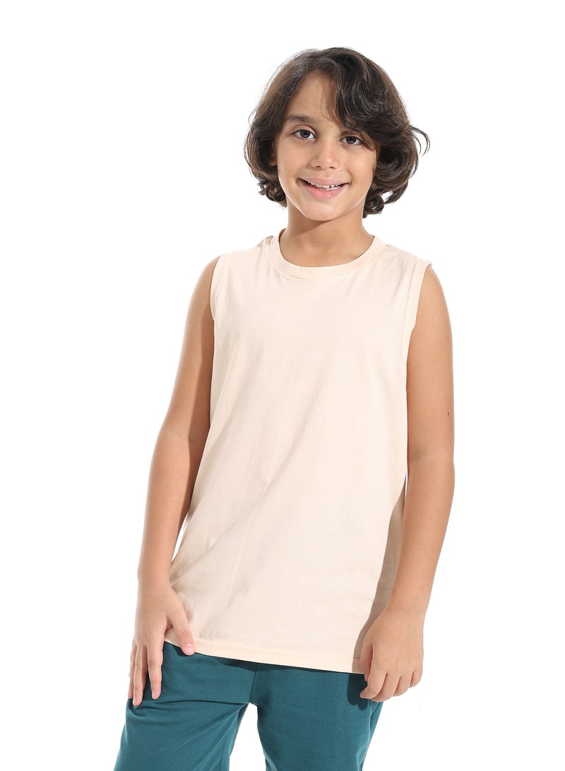 Andora Cut Sleeves Loose Fit Basic T-Shirt_Simon - Image 1