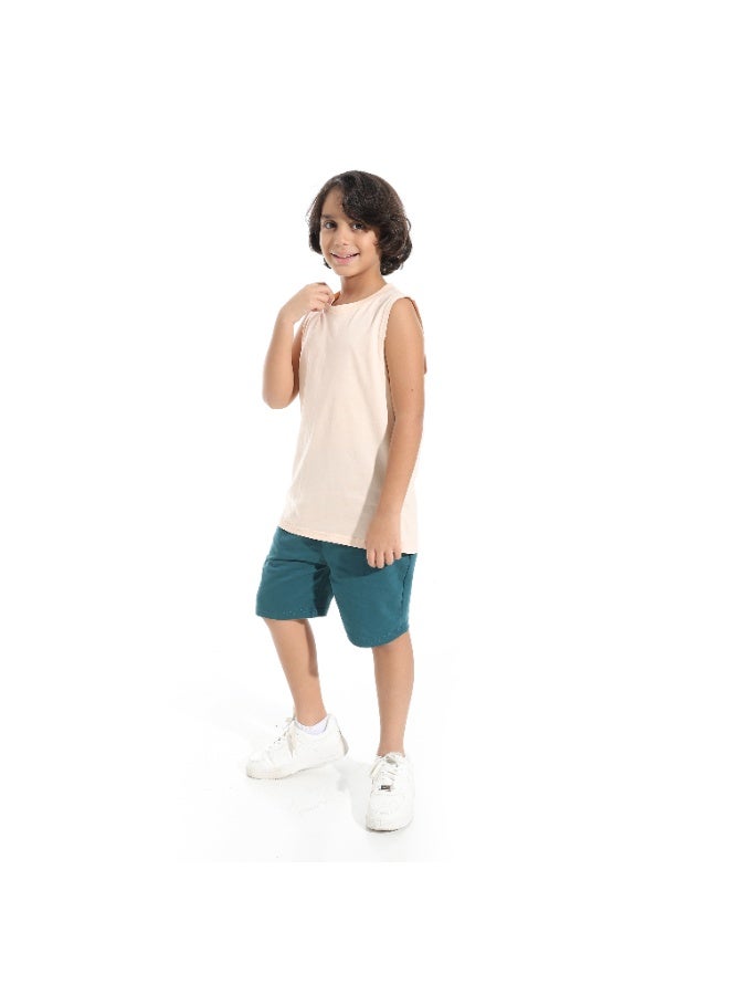 Andora Cut Sleeves Loose Fit Basic T-Shirt_Simon - Image 4