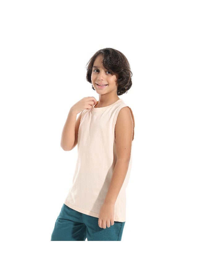 Andora Cut Sleeves Loose Fit Basic T-Shirt_Simon - Image 5