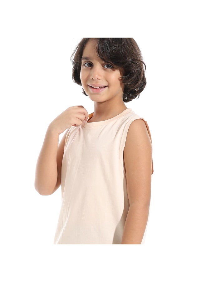 Andora Cut Sleeves Loose Fit Basic T-Shirt_Simon - Image 3