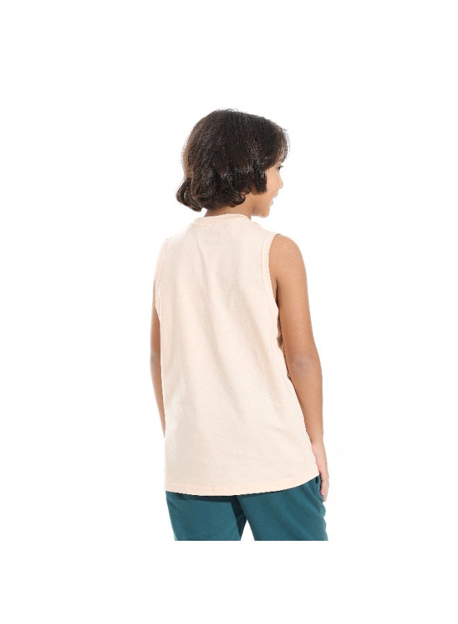 Andora Cut Sleeves Loose Fit Basic T-Shirt_Simon - Image 2