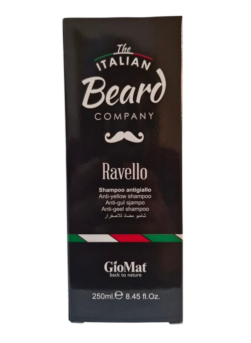 GioMat Italian Beard Anti Yellow Beard Shampoo 250ml - RAVELLO - Image 4