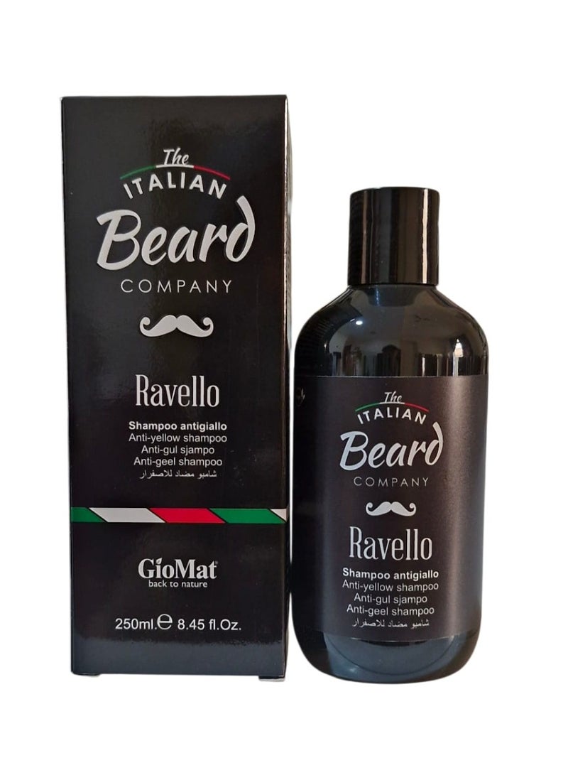 GioMat Italian Beard Anti Yellow Beard Shampoo 250ml - RAVELLO - Image 3