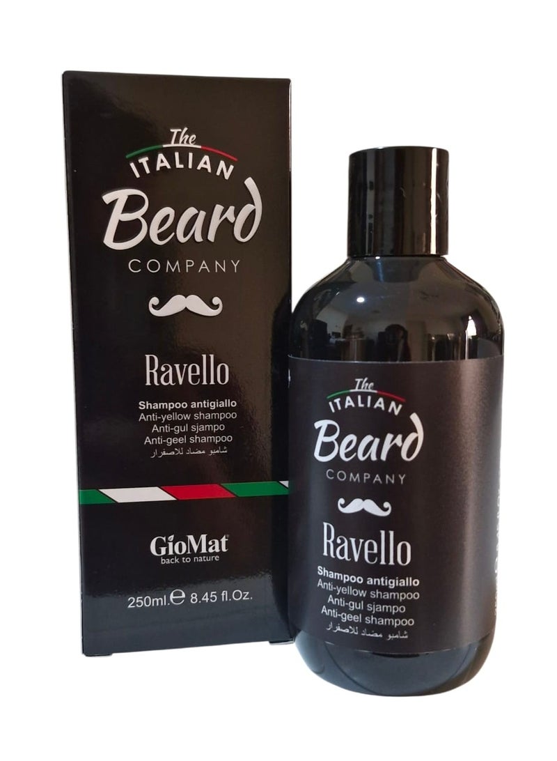 GioMat Italian Beard Anti Yellow Beard Shampoo 250ml - RAVELLO - Image 1