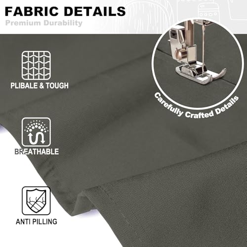 BeLuyi chef apron bib tool apron for man woman cross back straps with 4 pockets for kitchen cooking gardening baking working(green) - Image 3