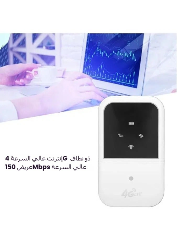 عام المحمولة واي فاي ، موبايل هوت سبوت 4G النطاق العريض 150Mbps عالية السرعة المحمولة السفر واي فاي مودم مع فتحة بطاقة سيم لمدة تصل إلى 8 أجهزة للمشاركة - Image 3