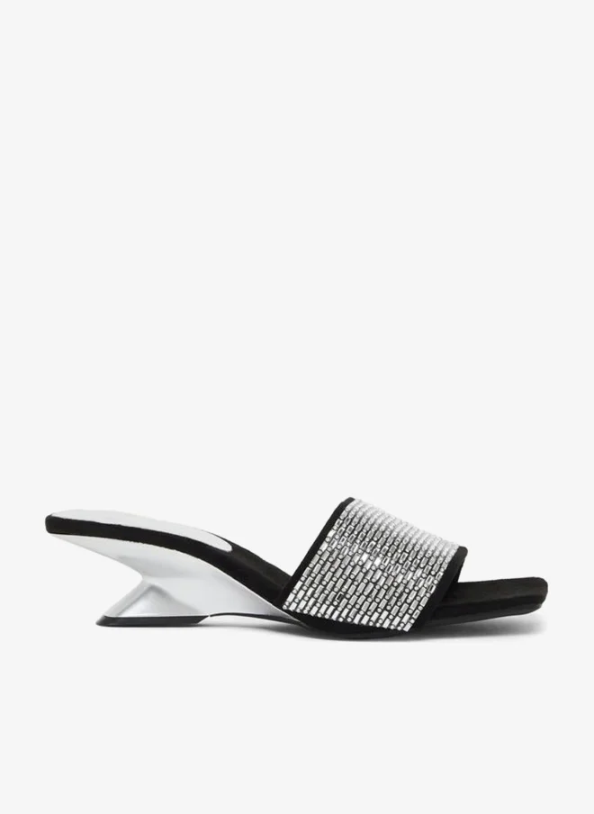 Take Two embellished slip on heel Sandal