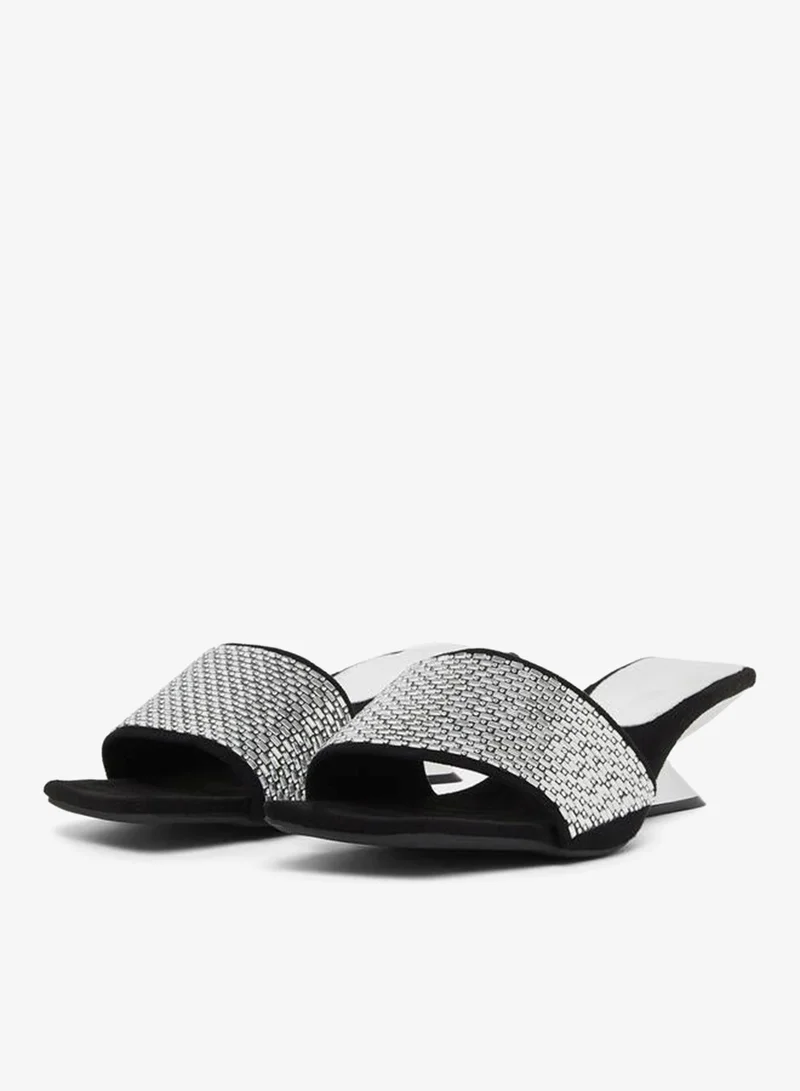 Take Two embellished slip on heel Sandal
