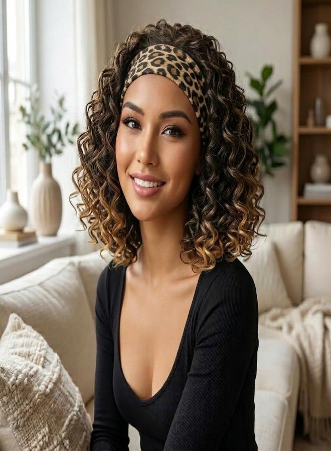 سينهو شعر مستعار بني متدرج اللون من سينهو، شعر مجعد، مناسب للنساء ذوات البشرة السمراء، طوله 12 بوصة، قصير يصل إلى الكتف، مصنوع من مواد صناعية، مناسب للنساء ذوات الشعر المجعد، مزود بأطواق شعر للاستخدام اليومي (1B/27). - Image 1