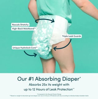 Rascals Premium Baby Diapers Size 1 - Comfortable & Leak-Proof for Newborns 3-5 kg - Pack of 54 - view 2