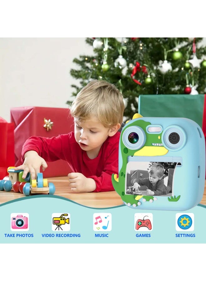 Instant Print Camera for Kids, Instant Thermal Photo Printing 2.4" HD Kids Camera 1080P with 5 Rolls of Printer Paper, Birthday Gifts Toy for 3-12 Year Old Girls Boys with 32GB SD Card - Image 3