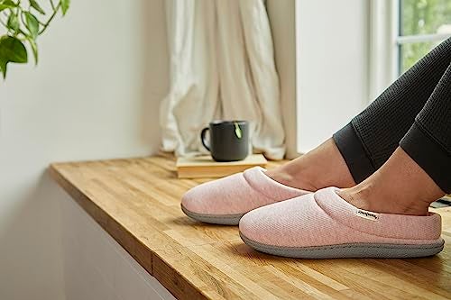Dearfoams Womens Lacey Machine Washable Memory Foam Comfort Easy onOff Clog Slipper Pink Heather XLarge Wide - Image 3