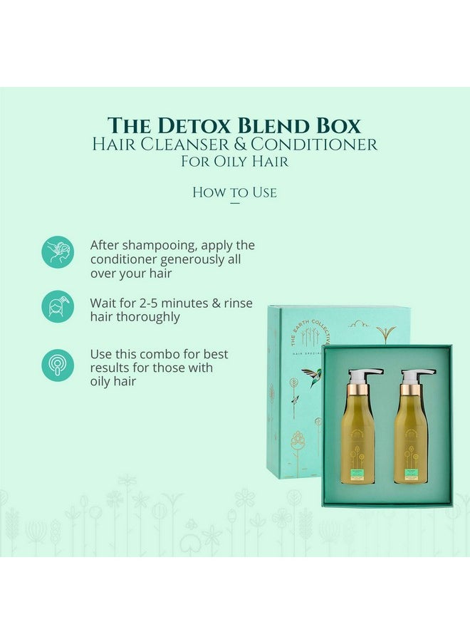 THE EARTH COLLECTIVE - Detox Blend Gift Box, 200 Ml (Pack Of 2), For Replenishing Oily Hair - Image 1