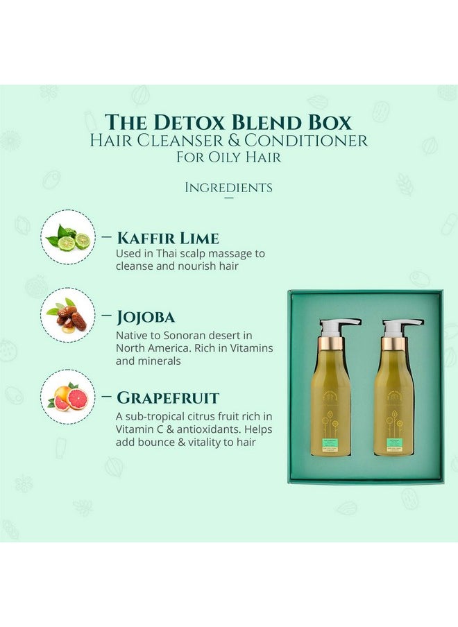 THE EARTH COLLECTIVE - Detox Blend Gift Box, 200 Ml (Pack Of 2), For Replenishing Oily Hair - Image 1