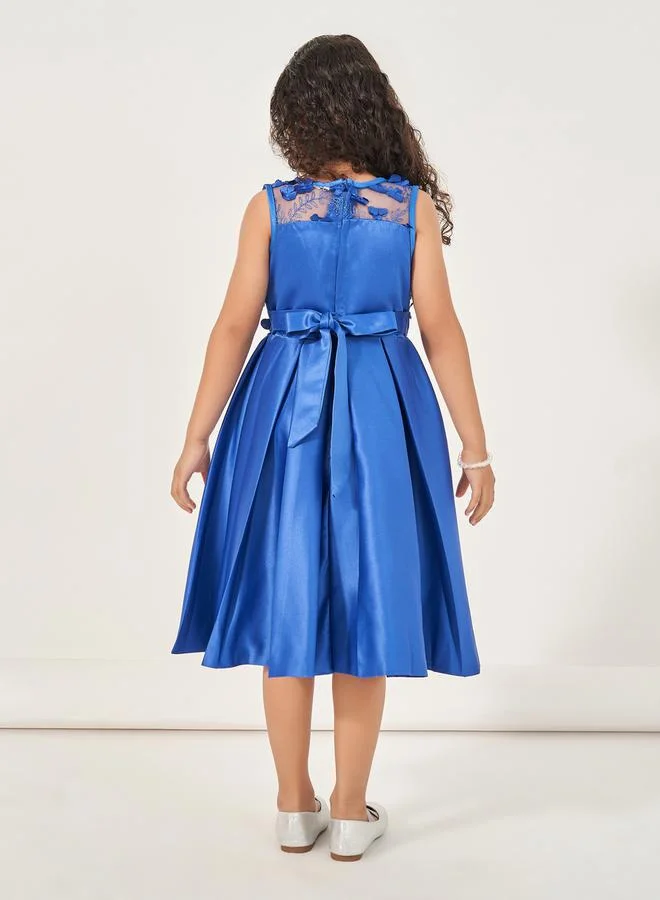 Styli Floral Appliqué Dress