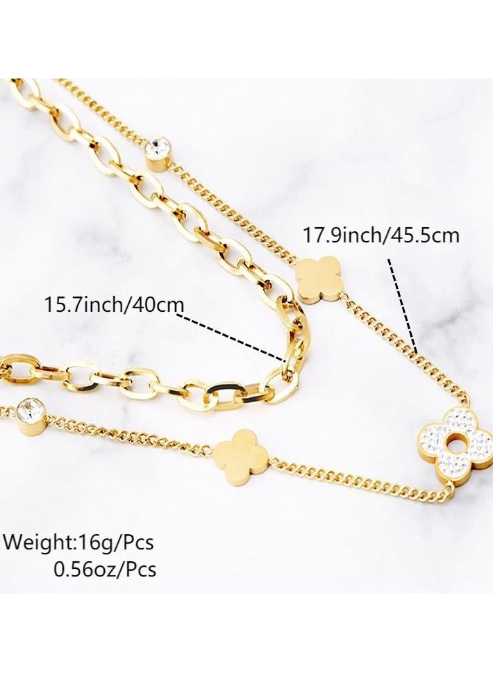 Casual collection Elegant & High Quality Stainless Steel Gold Plated Necklace For Women - Image 5