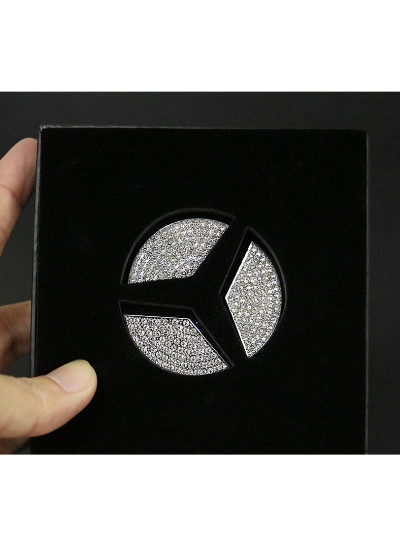 Rhinestone Bling Car Steering Wheel Logo Sticker, Crystal Diamond Decal for Kia/Hyundai/Honda/Toyota/Ford/Mercedes-Benz/Mazda/Nissan/Lexus