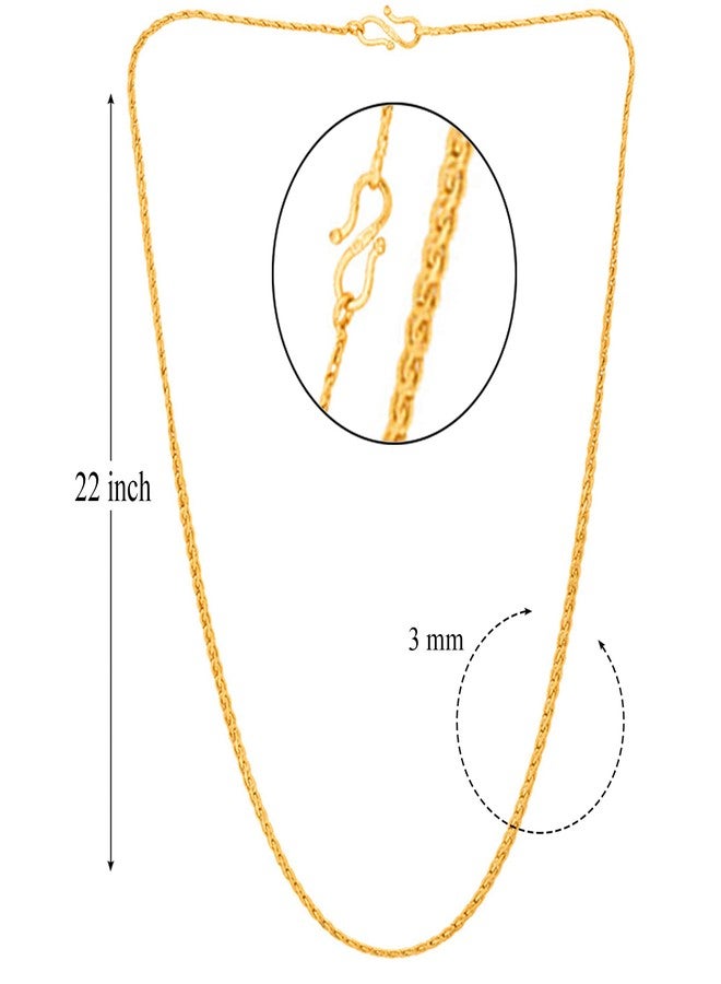 Thrillz Trendy And Fancy Designer Gold Plated Light Weighted Chain For Girls & Women - Image 2
