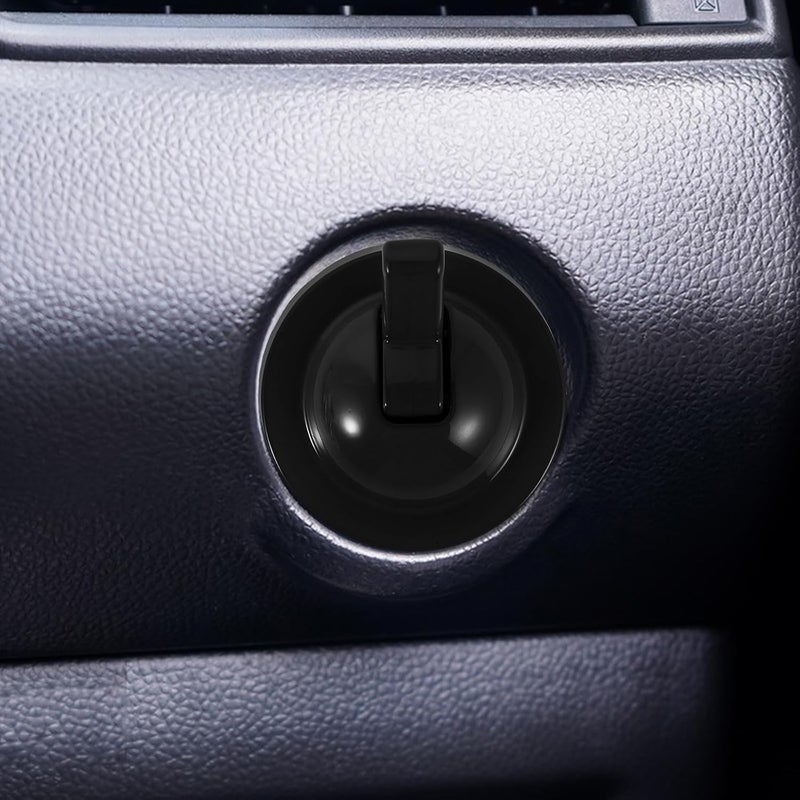 Car Ignition Cover for Key Start with Metal Ball Lever Push to Start Accessories Retro One-Button Cap for Interior Car Decoration Black - Image 5