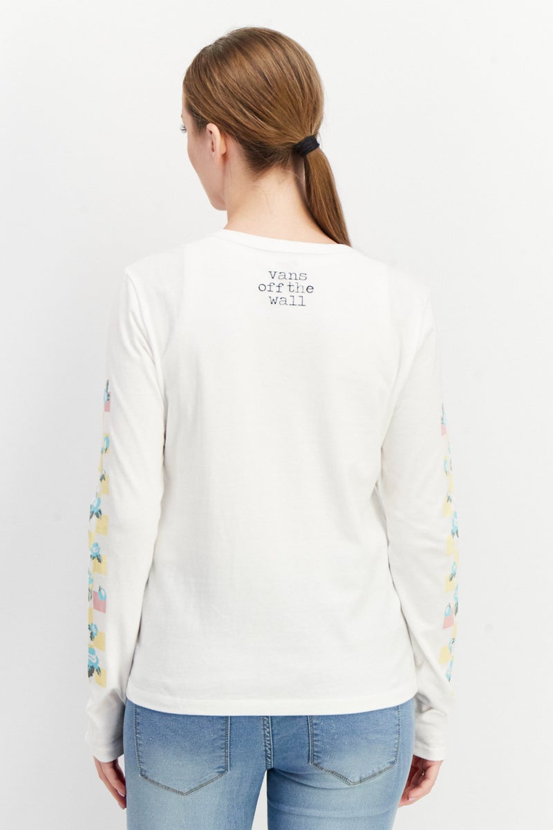 Vans x The Shining Women Round Neck Long Sleeves Outdoor Tops, White - Image 3