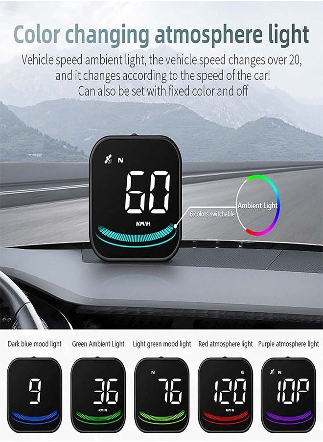 fashionhome - Digital GPS Smart Universal KMH & MPH Car Head Up Display Over-Speed Alarm Fatigue Driving Warning USB Interface Speedometer for All Vehicle - Image 1