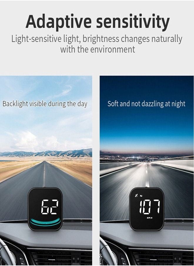 fashionhome - Digital GPS Smart Universal KMH & MPH Car Head Up Display Over-Speed Alarm Fatigue Driving Warning USB Interface Speedometer for All Vehicle - Image 1