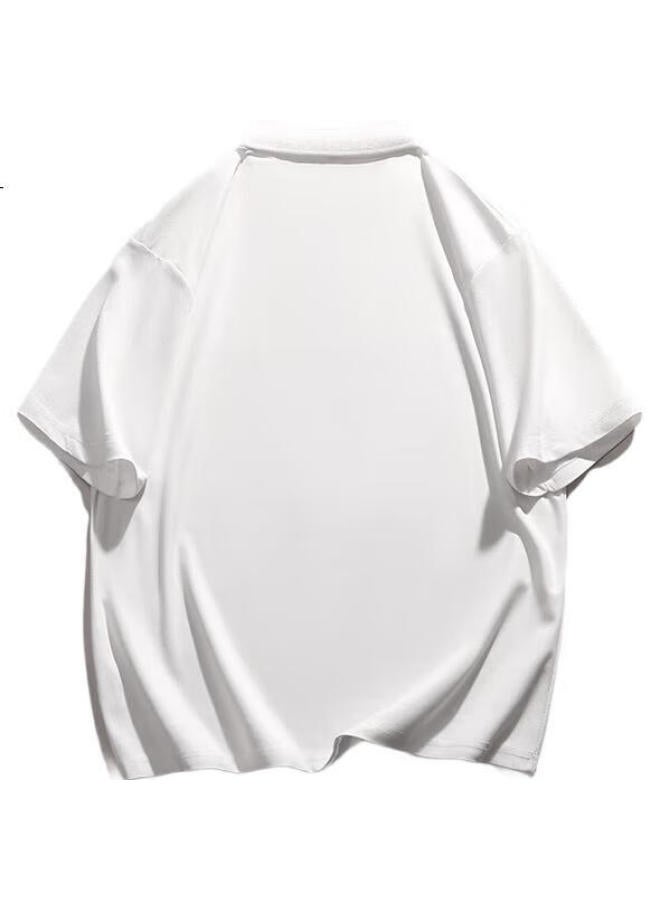 Foss Phil Polo Short-Sleeve Men'S Summer Loose Undershirt, Trendy Casual T-Shirt Top, Fpl02 White 3Xl - Image 1