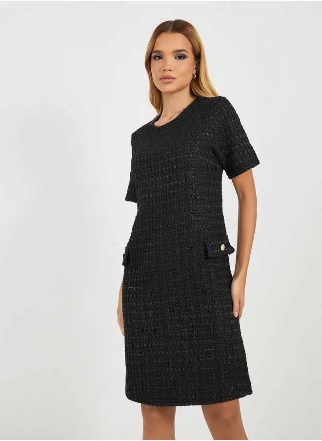 Styli Tweed Mini Dress