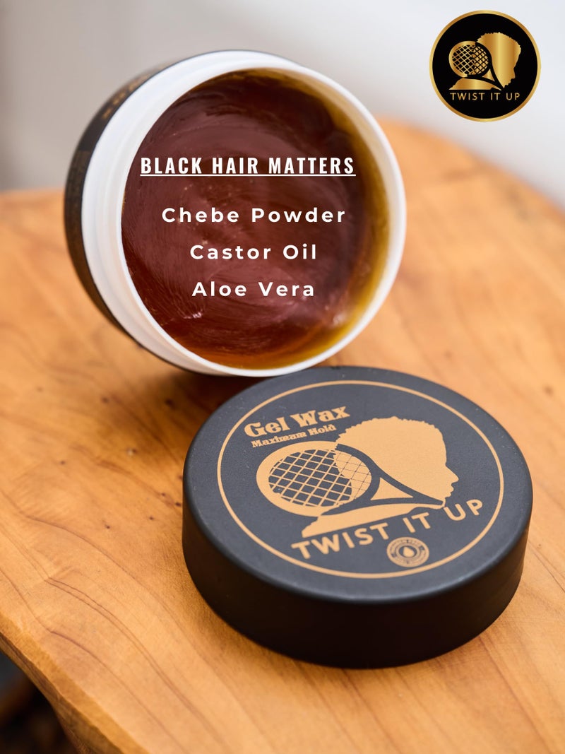 Twist It Up New Hair Gel Wax - Dreadlocks, Braids, Edges, Natural Curls, Natural Twist, Wave Pomade - Image 3